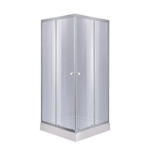 Душова кабіна Lidz Wawel SC90x90.SAT.LOW.GR, скло тон. 4 мм + Lidz Душовий піддон KAPIELKA ST90x90х14 SD00051442 фото