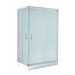 Душова кабіна Lidz Wawel SC100x80.SAT.LOW.FR, скло Frost 5 мм + Lidz Душовий піддон KAPIELKA ST100x80х14 SD00051439 фото