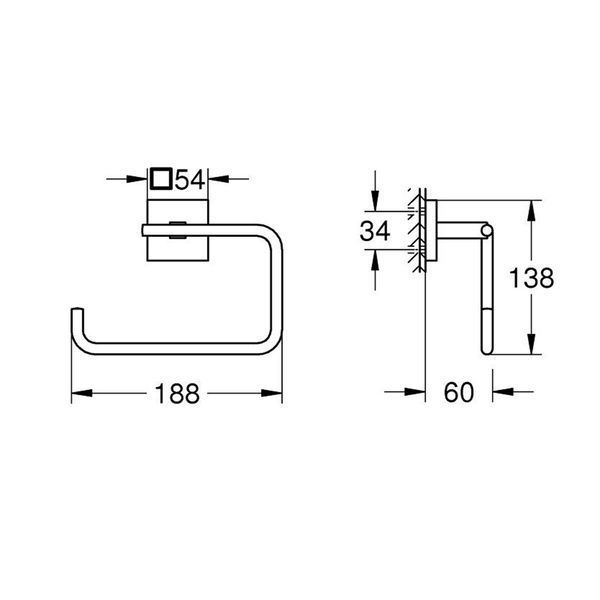 Тримач для рушників Grohe QuickFix Start Cube 409752430 CV033758 фото