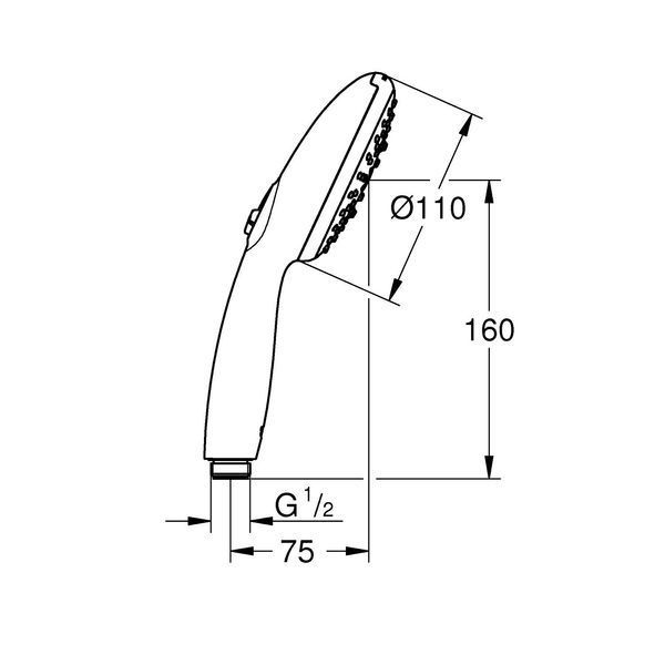 Лійка для ручного душу Grohe QuickFix Vitalio Start 110 26031001 CV033282 фото