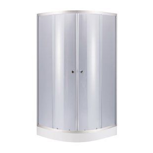 Набір Lidz душова кабіна Latwa SC90x90.SAT.LOW.GR, скло тоноване 4 мм + піддон Kupala SD00048619 фото