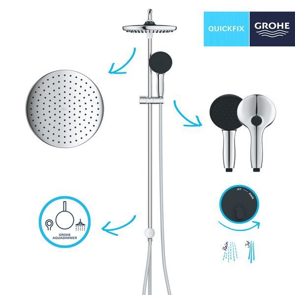 Душова система Grohe QuickFix Vitalio Start 250 26989001 CV034564 фото